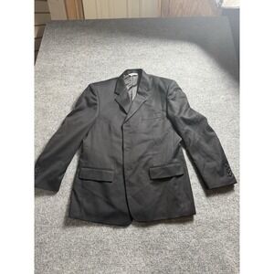 Black Blazer Jacket 3 Button Tailored Work Office Suit Jacket Corpcore